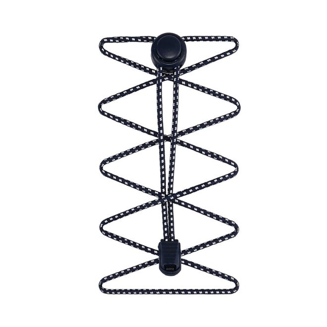 1 pair of elastic, highly reflective shoelaces with quick-release fasteners (Ø 3 mm, length 100 cm) - ReflectPro Series - navy blue
