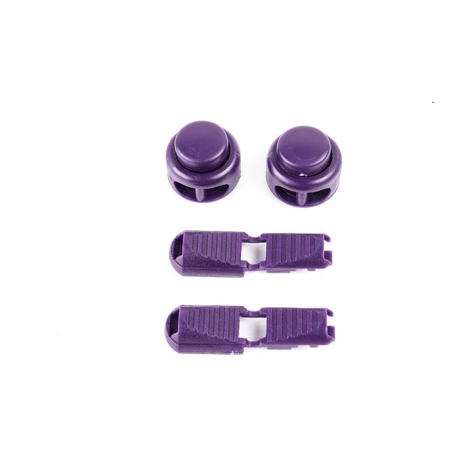 1 paire de lacets élastiques hautement réfléchissants avec fermeture rapide (Ø 3 mm, longueur 100 cm) - Série ReflectPro - violet