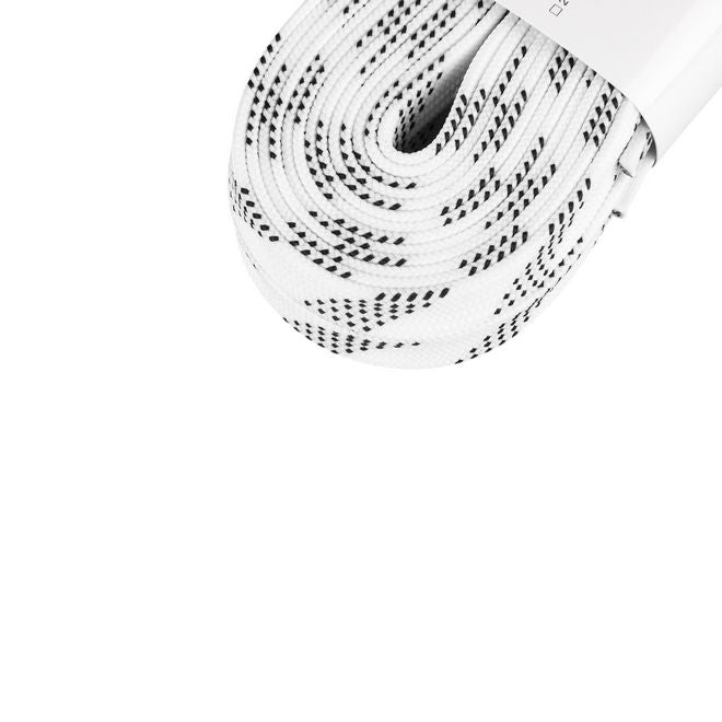 1 Paar Eishockey Schnürsenkel flach gewachst 244 cm x 10 mm - ProGrip Series - weiss - Schuhbaendel.ch