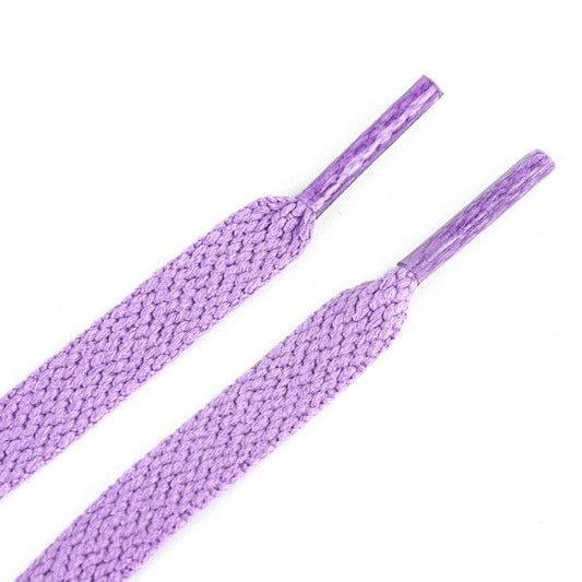 1 Paar flache Kinder Schnürsenkel (70 cm lang, 8 mm breit) - ColorStep Kidz Series - lavendel