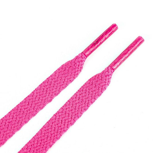 1 Paar flache Kinder Schnürsenkel (70 cm lang, 8 mm breit) - ColorStep Kidz Series - fuchsia