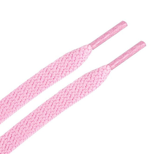1 Paar flache Kinder Schnürsenkel (80 cm lang, 8 mm breit) - ColorStep Kidz Series - rosa