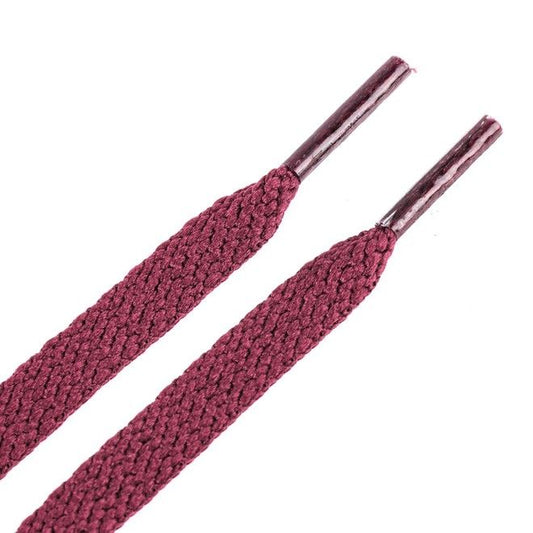 1 Paar flache Kinder Schnürsenkel (80 cm lang, 8 mm breit) - ColorStep Kidz Series - bordeaux