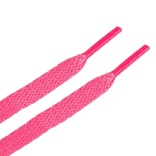 1 Paar flache Kinder Schnürsenkel (100 cm lang, 8 mm breit) - ColorStep Kidz Series - hot pink