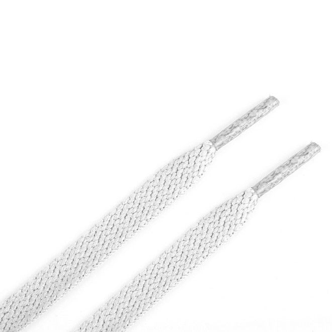 LaceGodZ – 1 Paar flache Schnürsenkel (120 cm lang, 8 mm breit) – ColorFlow Series – kaltgrau - Schuhbaendel.ch