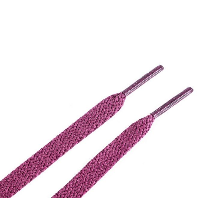 LaceGodZ – 1 Paar flache Schnürsenkel (120 cm lang, 8 mm breit) – ColorFlow Series – dunkellila - Schuhbaendel.ch