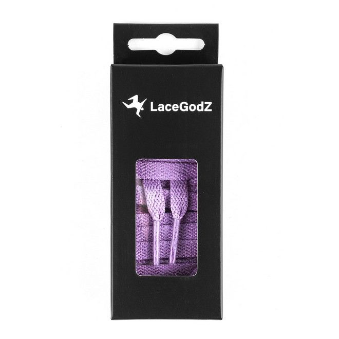 LaceGodZ – 1 Paar flache Schnürsenkel (120 cm lang, 8 mm breit) – ColorFlow Series – violett - Schuhbaendel.ch