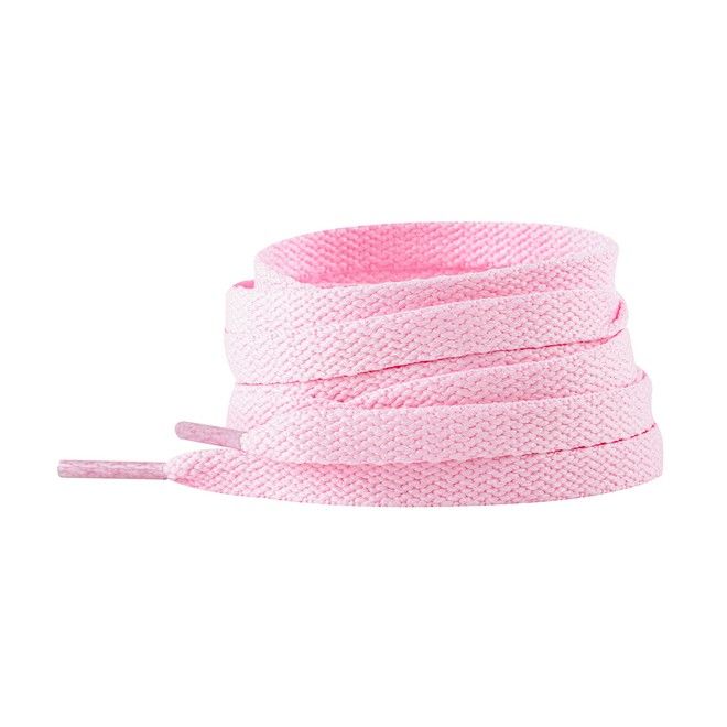 LaceGodZ – 1 Paar flache Schnürsenkel (120 cm lang, 8 mm breit) – ColorFlow Series – bonbonrosa - Schuhbaendel.ch