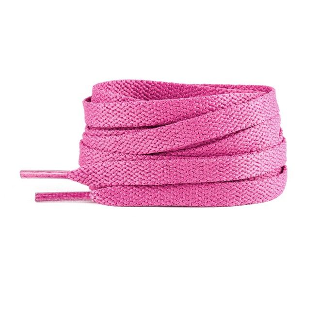 LaceGodZ – 1 Paar flache Schnürsenkel (120 cm lang, 8 mm breit) – ColorFlow Series – magenta - Schuhbaendel.ch