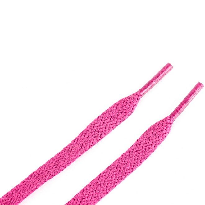 LaceGodZ – 1 Paar flache Schnürsenkel (120 cm lang, 8 mm breit) – ColorFlow Series – magenta - Schuhbaendel.ch