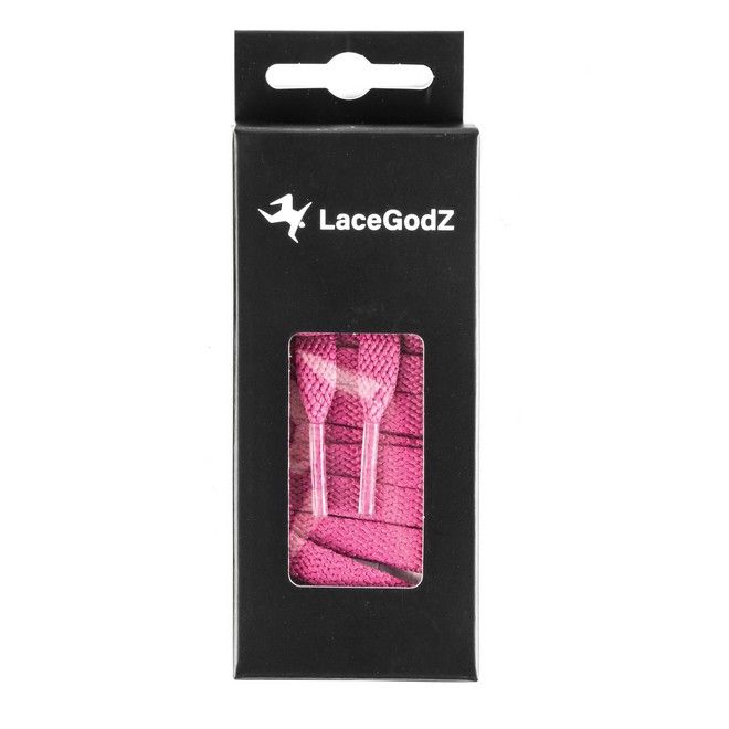 LaceGodZ – 1 Paar flache Schnürsenkel (120 cm lang, 8 mm breit) – ColorFlow Series – magenta - Schuhbaendel.ch