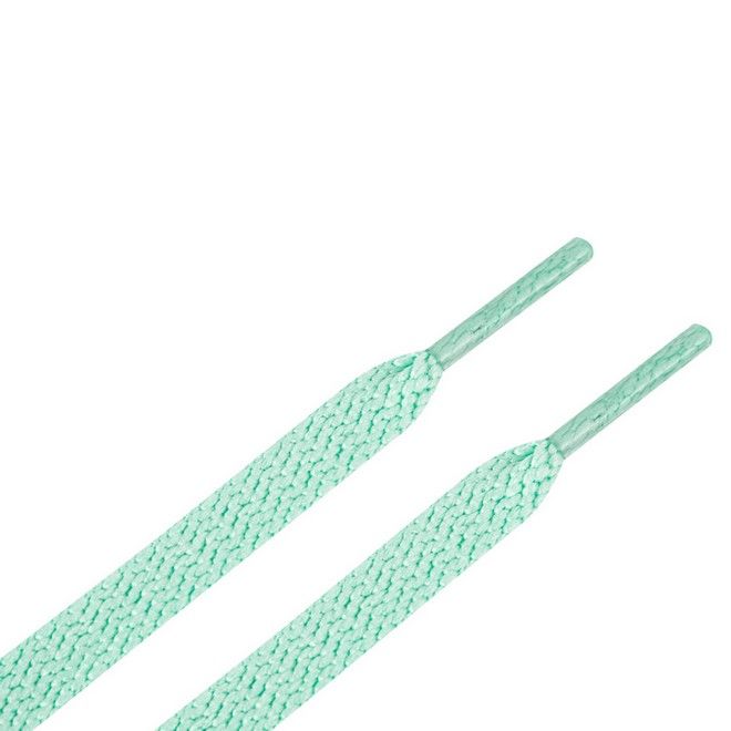 LaceGodZ – 1 Paar flache Schnürsenkel (120 cm lang, 8 mm breit) – ColorFlow Series – helltürkis - Schuhbaendel.ch