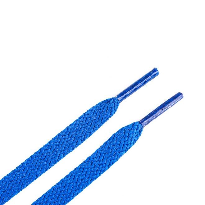 LaceGodZ – 1 Paar flache Schnürsenkel (120 cm lang, 8 mm breit) – ColorFlow Series – königsblau - Schuhbaendel.ch