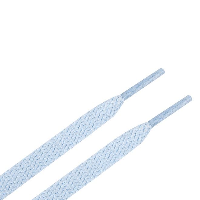 LaceGodZ – 1 Paar flache Schnürsenkel (120 cm lang, 8 mm breit) – ColorFlow Series – hellblau - Schuhbaendel.ch