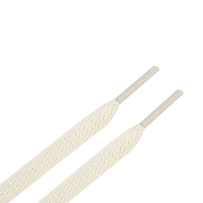 LaceGodZ – 1 Paar flache Schnürsenkel (120 cm lang, 8 mm breit) – ColorFlow Series – creme - Schuhbaendel.ch