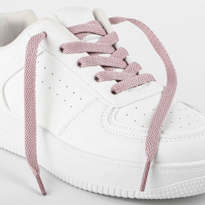 LaceGodZ – 1 Paar flache Schnürsenkel (120 cm lang, 8 mm breit) – ColorFlow Series – flieder - Schuhbaendel.ch