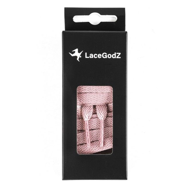 LaceGodZ – 1 Paar flache Schnürsenkel (120 cm lang, 8 mm breit) – ColorFlow Series – flieder - Schuhbaendel.ch