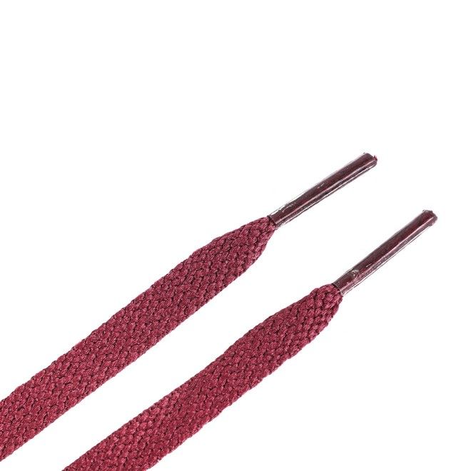 LaceGodZ – 1 Paar flache Schnürsenkel (120 cm lang, 8 mm breit) – ColorFlow Series – weinrot - Schuhbaendel.ch