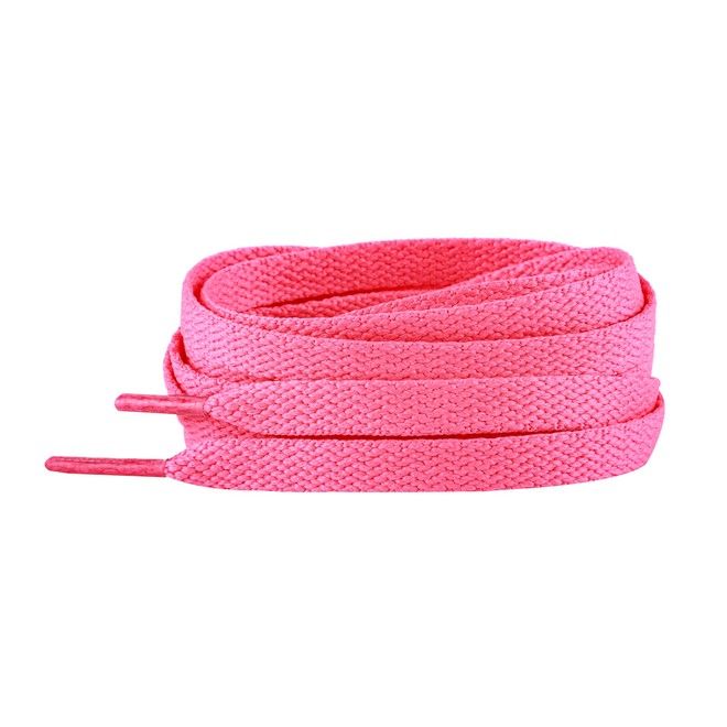 LaceGodZ – 1 Paar flache Schnürsenkel (120 cm lang, 8 mm breit) – ColorFlow Series – pink - Schuhbaendel.ch