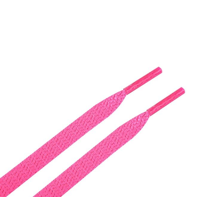 LaceGodZ – 1 Paar flache Schnürsenkel (120 cm lang, 8 mm breit) – ColorFlow Series – pink - Schuhbaendel.ch