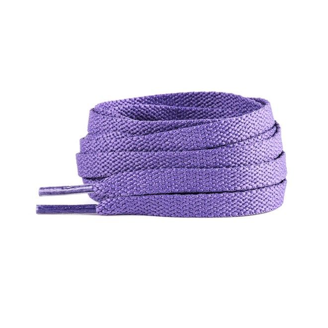 LaceGodZ – 1 Paar flache Schnürsenkel (120 cm lang, 8 mm breit) – ColorFlow Series – dunkelviolett - Schuhbaendel.ch