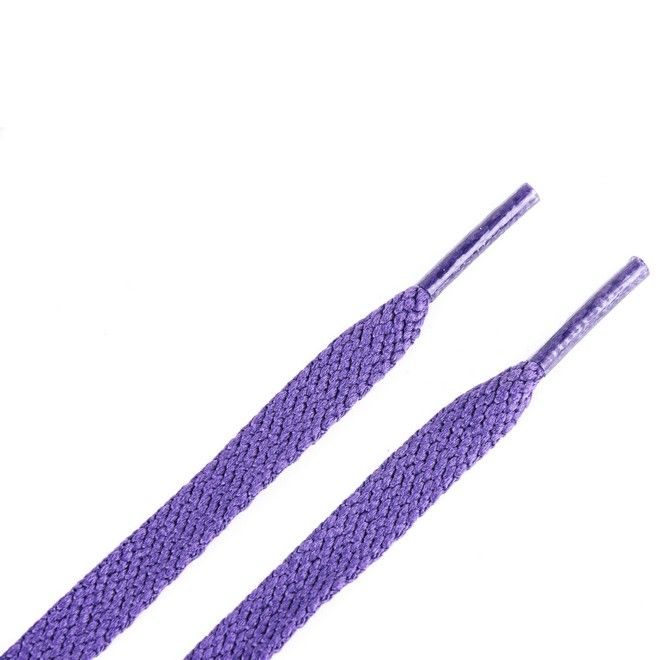 LaceGodZ – 1 Paar flache Schnürsenkel (120 cm lang, 8 mm breit) – ColorFlow Series – dunkelviolett - Schuhbaendel.ch