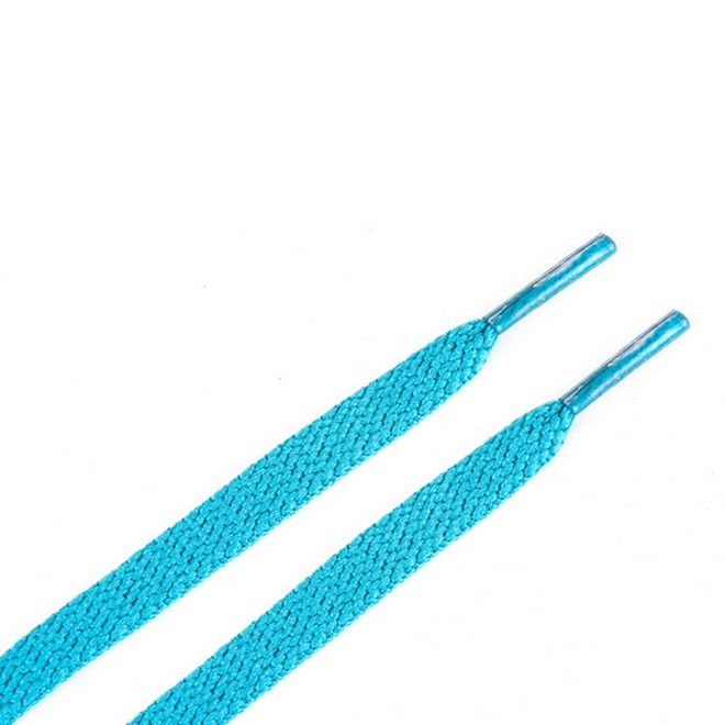 LaceGodZ – 1 Paar flache Schnürsenkel (120 cm lang, 8 mm breit) – ColorFlow Series – blaugrün - Schuhbaendel.ch