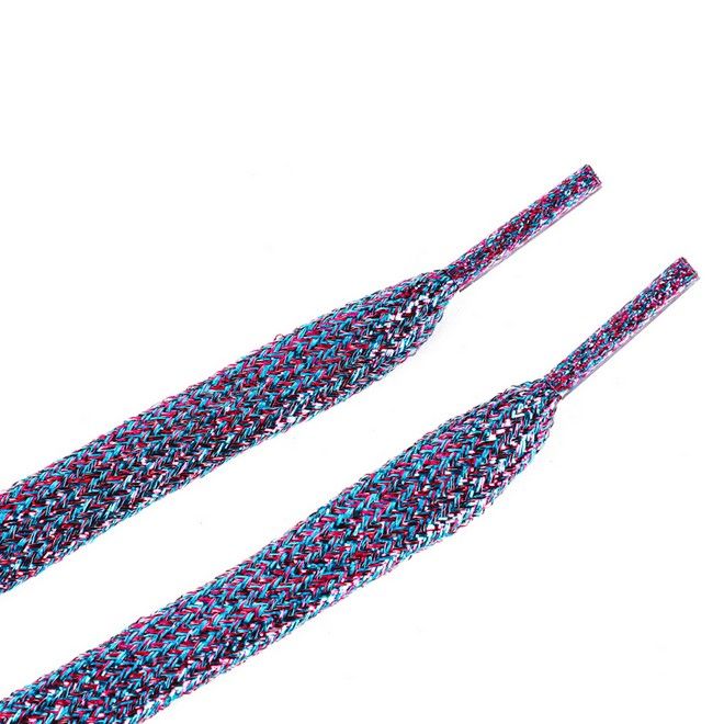 LaceGodZ – 1 Paar flache Schnürsenkel (120 cm lang, 10 mm breit) - StarGlow Series - lavendel