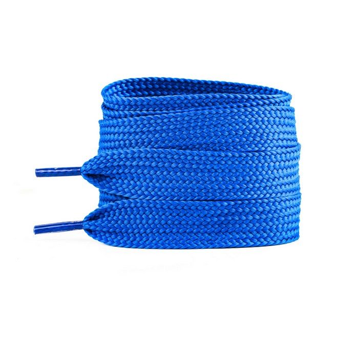 LaceGodZ – 1 Paar extra breite Schnürsenkel (120 cm lang, 20 mm breit) – XL Fat Laces Collection – blau
