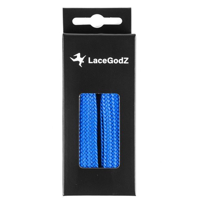 LaceGodZ – 1 Paar extra breite Schnürsenkel (120 cm lang, 20 mm breit) – XL Fat Laces Collection – blau