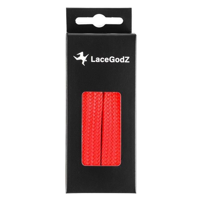LaceGodZ – 1 Paar extra breite Schnürsenkel (120 cm lang, 20 mm breit) – XL Fat Laces Collection – rot