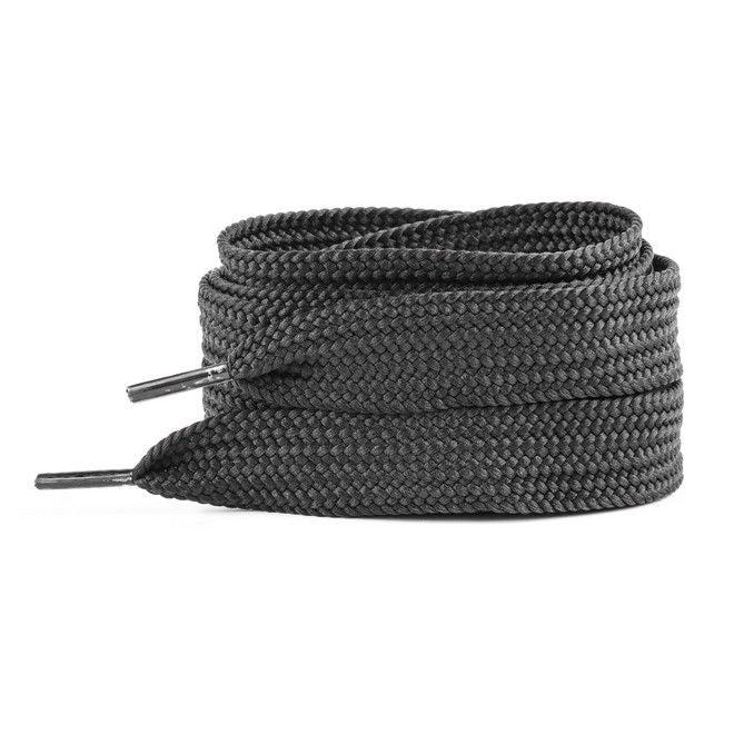 LaceGodZ – 1 Paar extra breite Schnürsenkel (120 cm lang, 20 mm breit) – XL Fat Laces Collection – schwarz