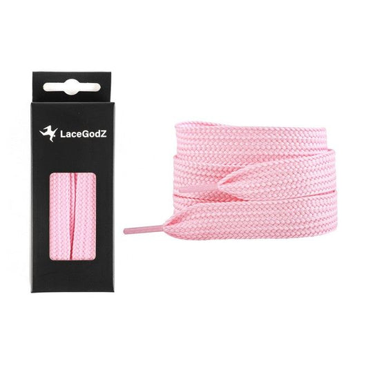 LaceGodZ – 1 Paar extra breite Schnürsenkel (120 cm lang, 20 mm breit) – XL Fat Laces Collection – rosa