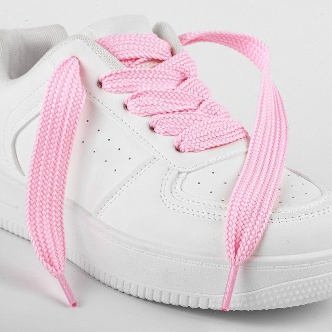 LaceGodZ – 1 Paar extra breite Schnürsenkel (120 cm lang, 20 mm breit) – XL Fat Laces Collection – rosa