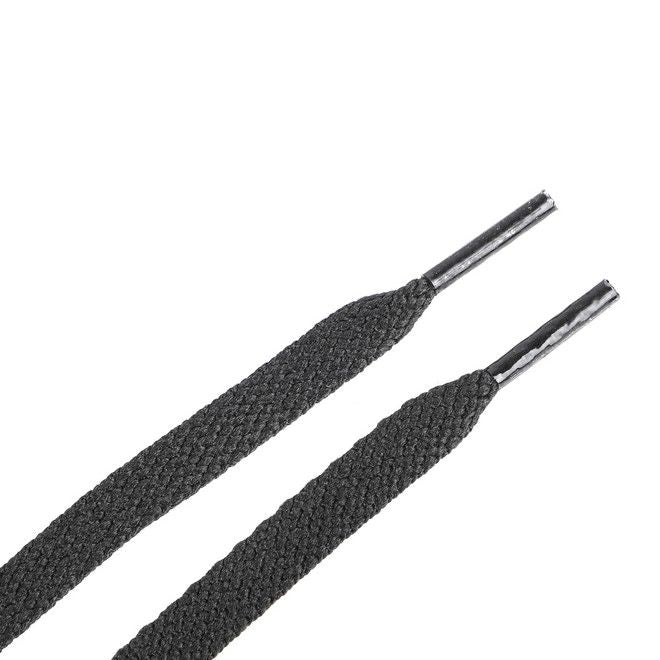 LaceGodZ – 1 Paar flache Schnürsenkel (140 cm lang, 8 mm breit) – ColorFlow Series – schwarz - Schuhbaendel.ch