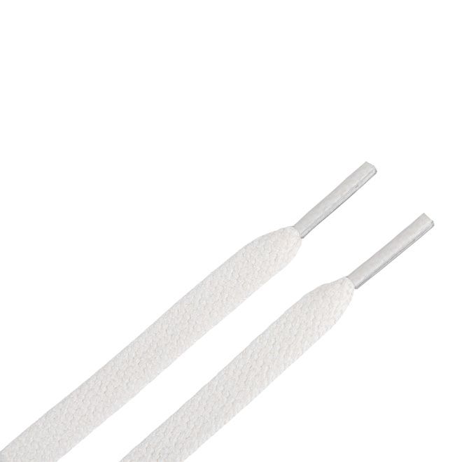 LaceGodZ – ColorFlow Series – Flache Schnürsenkel in PANTONE 11-4201 „Cloud Dancer“ Weiss | Farbe des Jahres 2026 | 140 cm × 8 mm