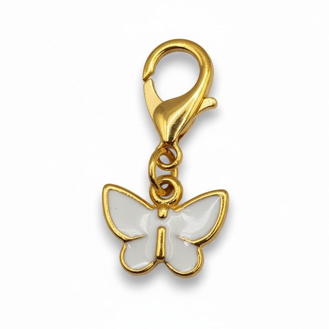 LaceGodZ – Handgemachter Schmetterling Schuhanhänger aus Edelstahl mit Goldakzent – mehrfarbig/Muster - Schuhbaendel.ch