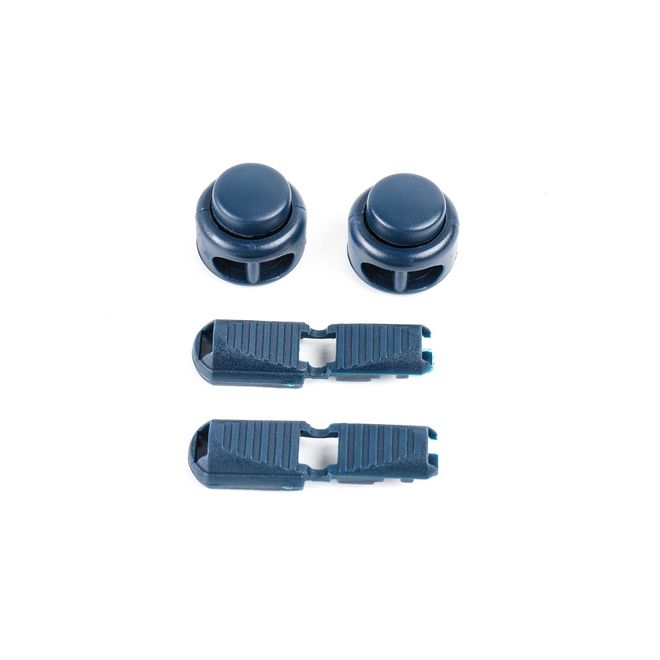 1 Paar Elastische reflektierende Schnürsenkel mit Schnellverschluss (Ø 3 mm, Länge 100 cm) - ReflectLite Series - marineblau - Schuhbaendel.ch