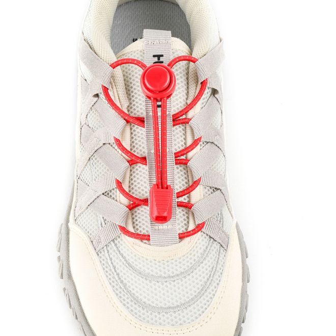 1 Paar Elastische reflektierende Schnürsenkel mit Schnellverschluss (Ø 3 mm, Länge 100 cm) - ReflectLite Series - rot - Schuhbaendel.ch