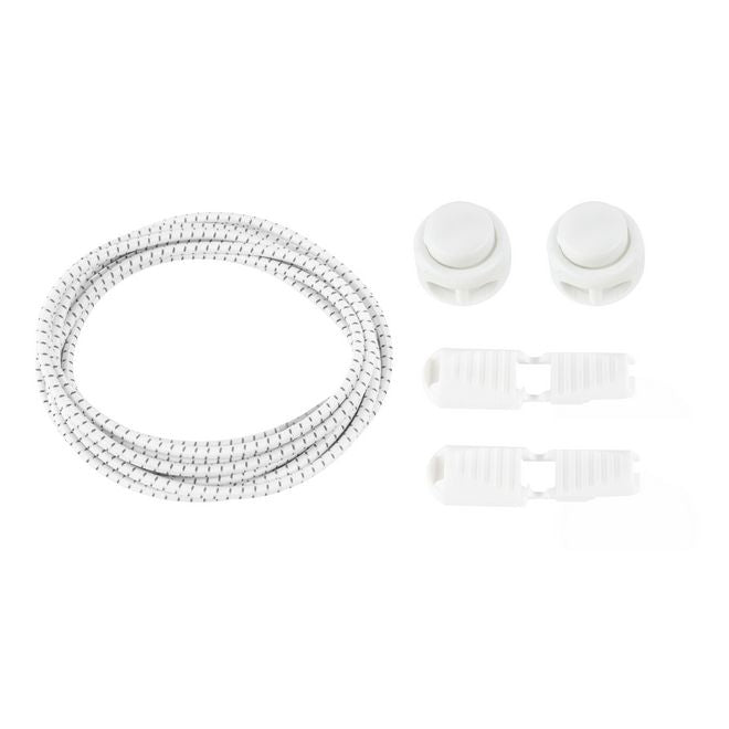 1 Paar Elastische reflektierende Schnürsenkel mit Schnellverschluss (Ø 3 mm, Länge 100 cm) - ReflectLite Series - weiss - Schuhbaendel.ch