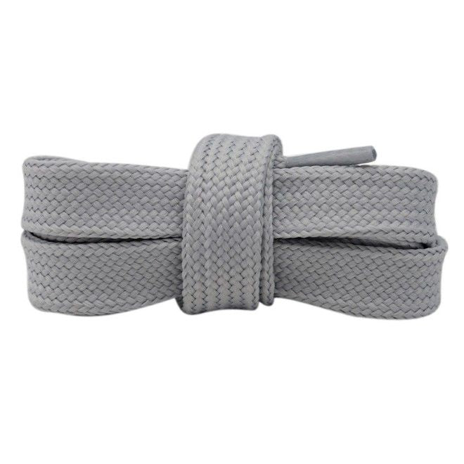 1 Paar extra breite Schnürsenkel (100 cm lang, 18 mm breit) für Adidas Campus, Vans Old School - OG Fat Laces Collection - hellgrau - Schuhbaendel.ch