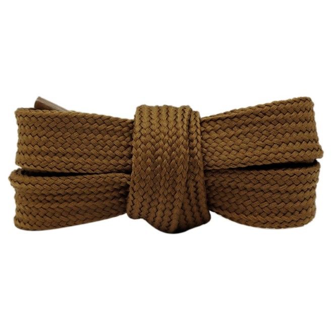 1 Paar extra breite Schnürsenkel (140 cm lang, 18 mm breit) für Adidas Campus, Vans Knu - OG Fat Laces Collection - braun - Schuhbaendel.ch