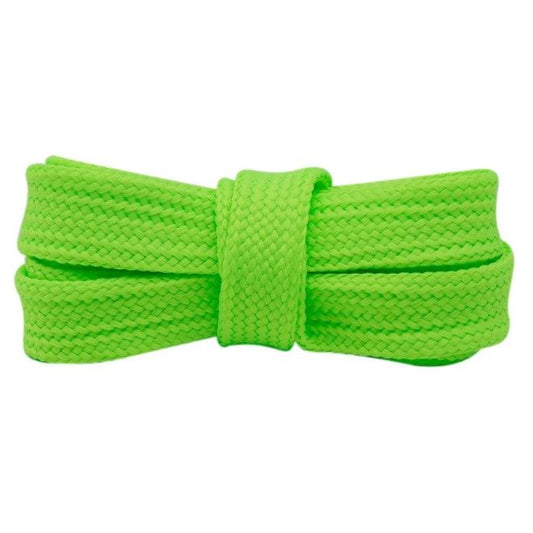 1 Paar extra breite Schnürsenkel (140 cm lang, 18 mm breit) für Adidas Campus, Vans Knu - OG Fat Laces Collection - neongrün - Schuhbaendel.ch