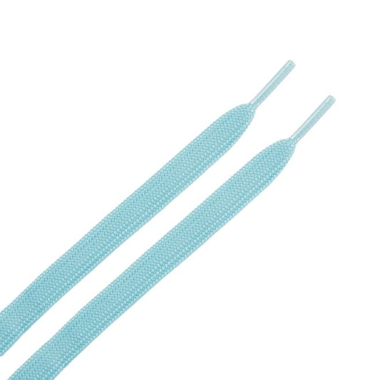 1 Paar flache Schnürsenkel (100 cm lang, 8 mm breit) - ColorStep Series - babyblau - Schuhbaendel.ch