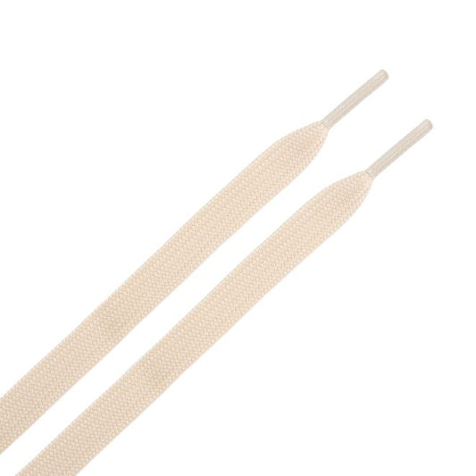 1 Paar flache Schnürsenkel (100 cm lang, 8 mm breit) - ColorStep Series - beige - Schuhbaendel.ch