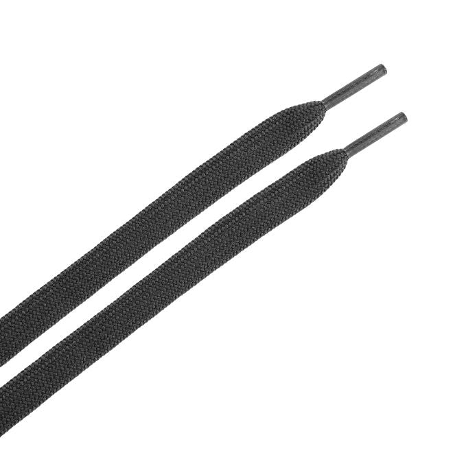 1 Paar flache Schnürsenkel (100 cm lang, 8 mm breit) - ColorStep Series - dunkelgrau - Schuhbaendel.ch