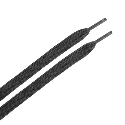 1 Paar flache Schnürsenkel (100 cm lang, 8 mm breit) - ColorStep Series - dunkelgrau - Schuhbaendel.ch