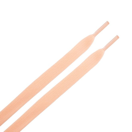 1 Paar flache Schnürsenkel (100 cm lang, 8 mm breit) - ColorStep Series - pfirsichrosa - Schuhbaendel.ch
