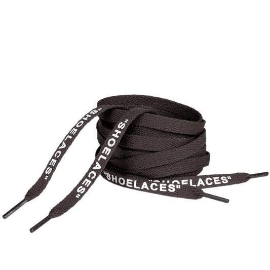 1 Paar flache Schnürsenkel (100 cm lang, 8 mm breit) - Streetwear Style Collection - dunkelbraun - Schuhbaendel.ch
