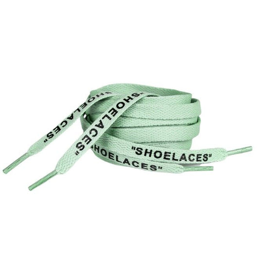 1 Paar flache Schnürsenkel (100 cm lang, 8 mm breit) - Streetwear Style Collection - mint - Schuhbaendel.ch